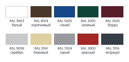 ЦВЕТА ПО RAL-КАРТЕ